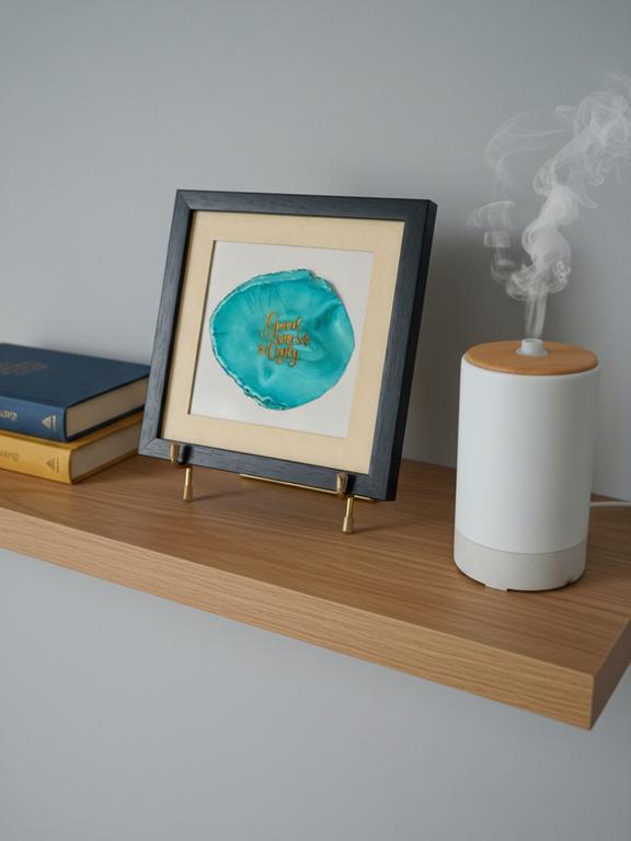 Good Vibes Only Turquoise Agate Framed Art