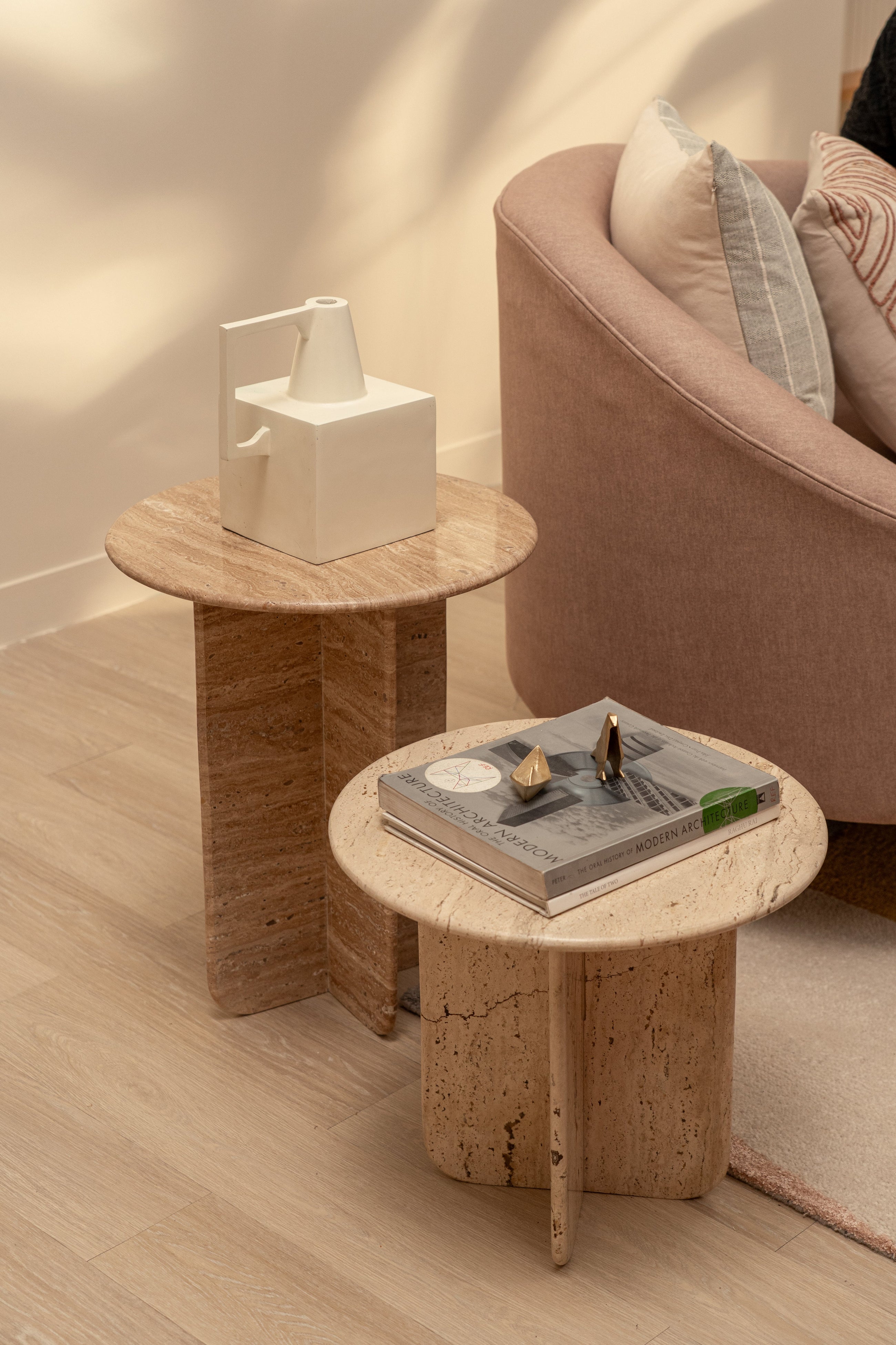 Norge Marble Table - Travertine