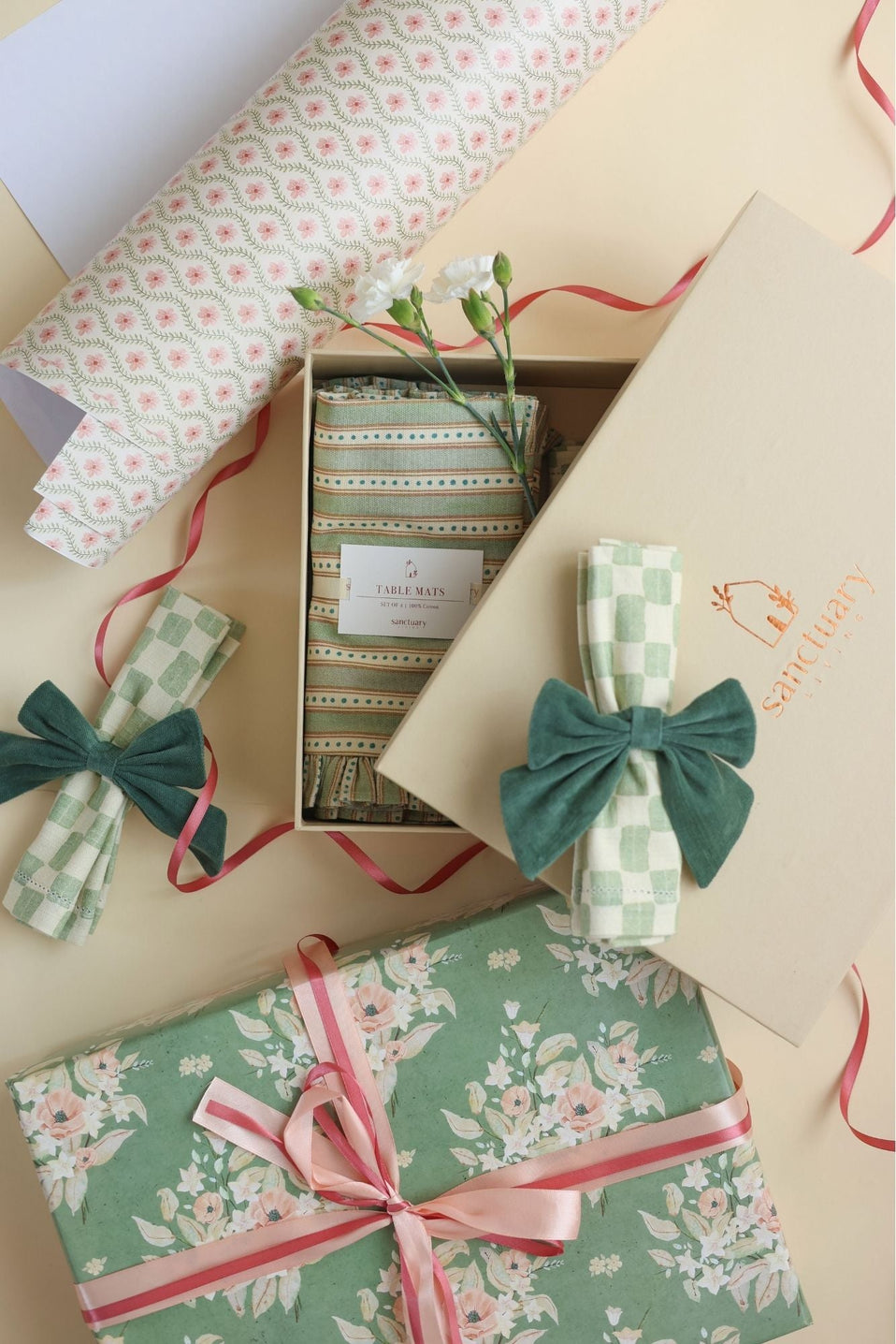 River Fern Ruffle Table Mats-Set of 2