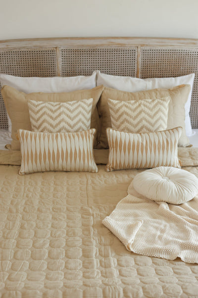 Ripple Oatmeal Oblong Cushion Cover