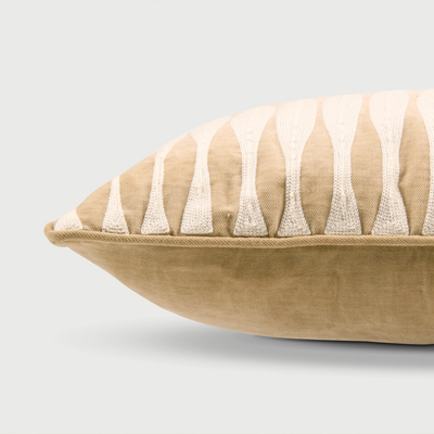 Ripple Oatmeal Oblong Cushion Cover