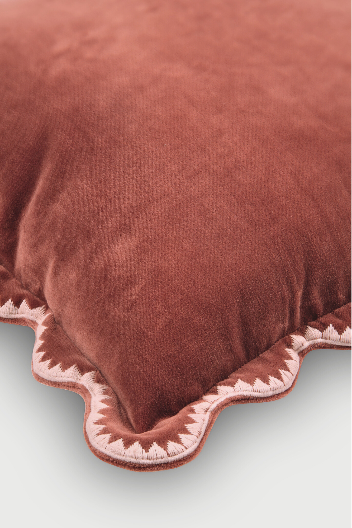 Mirage Scallop Rhubarb Cushion Cover