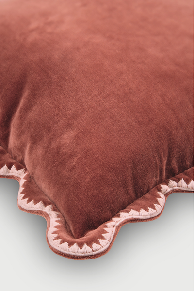 Mirage Scallop Rhubarb Cushion Cover