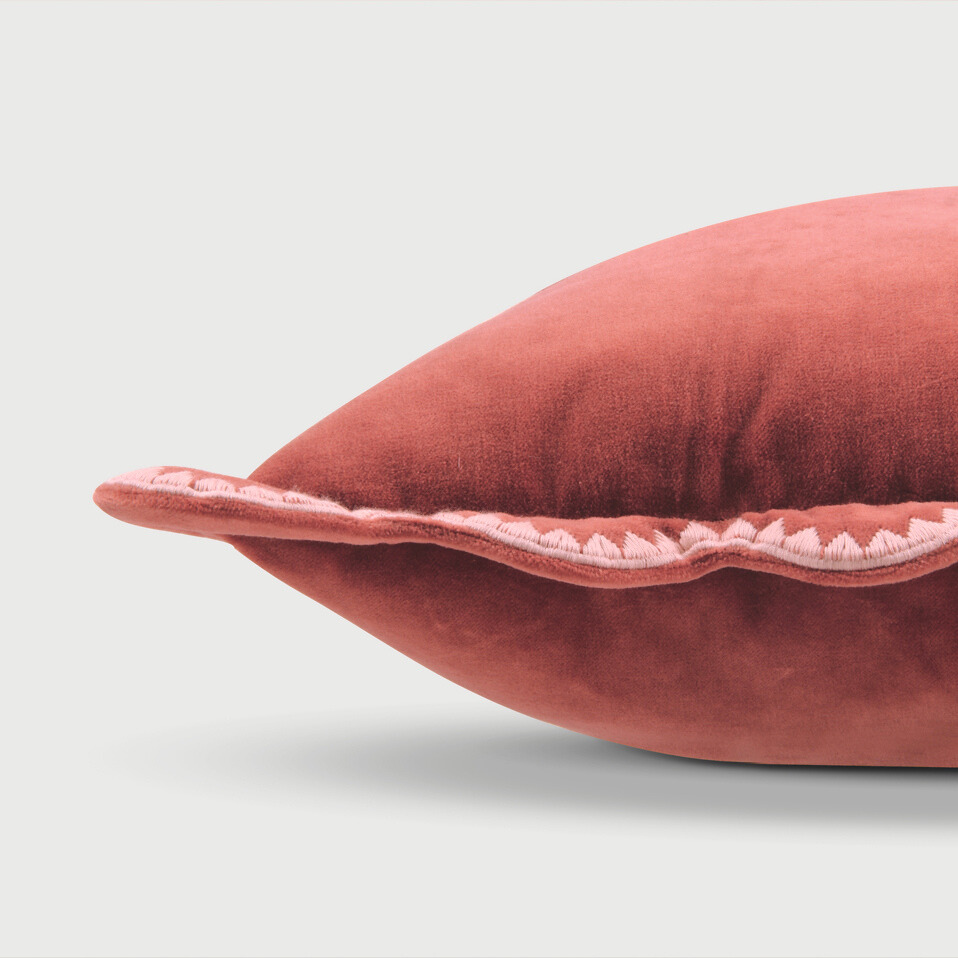 Mirage Scallop Rhubarb Cushion Cover