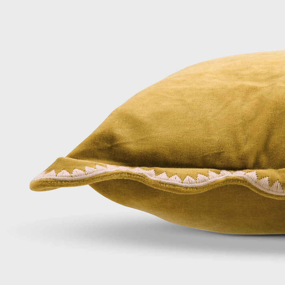 Mirage Scallop Deep Ochre Cushion Cover
