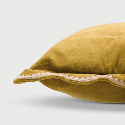 Mirage Scallop Deep Ochre Cushion Cover