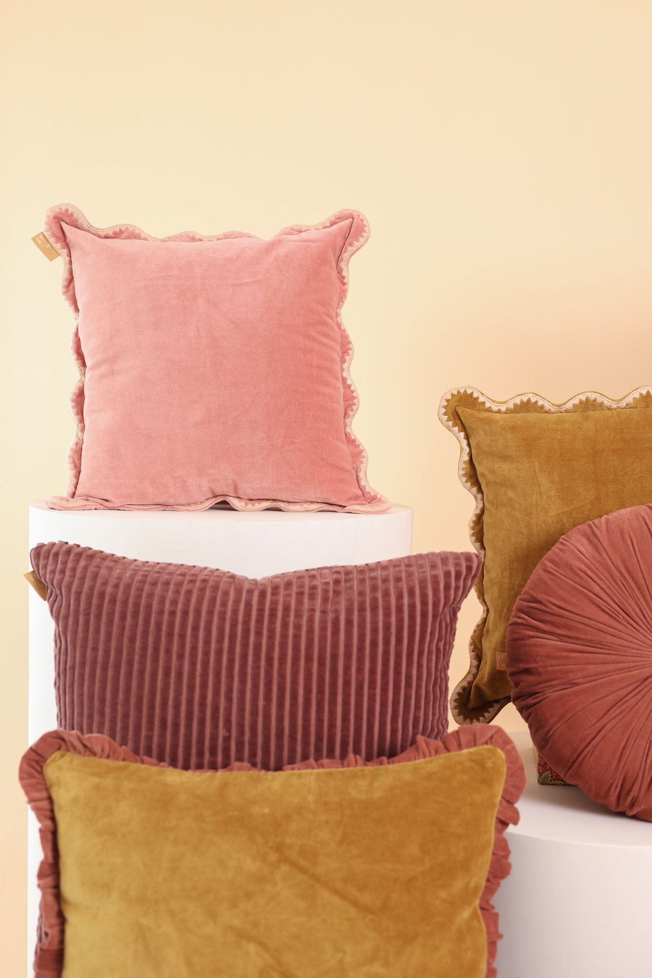 Mirage Scallop Rose Cushion Cover
