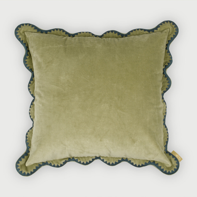 Mirage Scallop Moss Green Cushion Cover