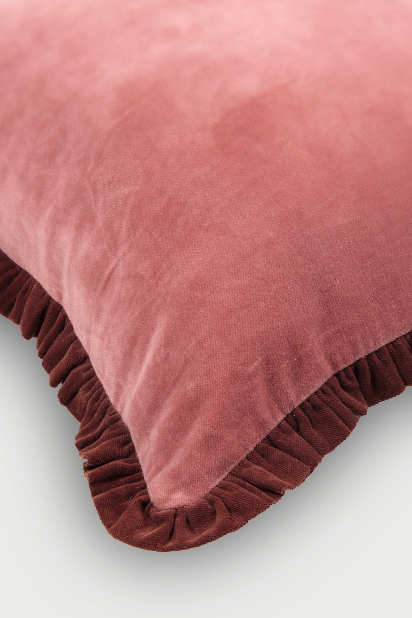 Jasper Ruffle Raspberry Cushion Cover