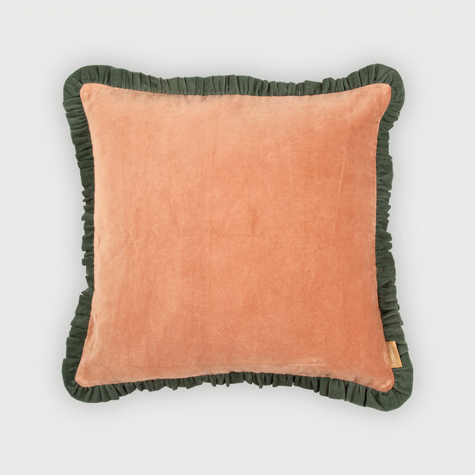 Jasper Ruffle Apricot Cushion Cover