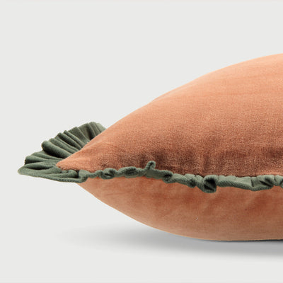 Jasper Ruffle Apricot Cushion Cover