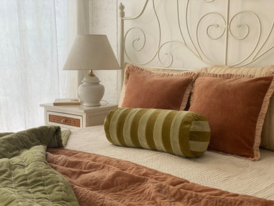 Jasper Ruffle Spice Cushion Cover