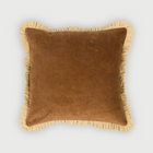 Jasper Ruffle Tan Brown Cushion Cover