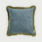 Jasper Ruffle Teal Cushion Cover
