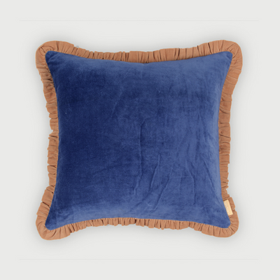 Jasper Ruffle Cobalt Blue Cushion Cover