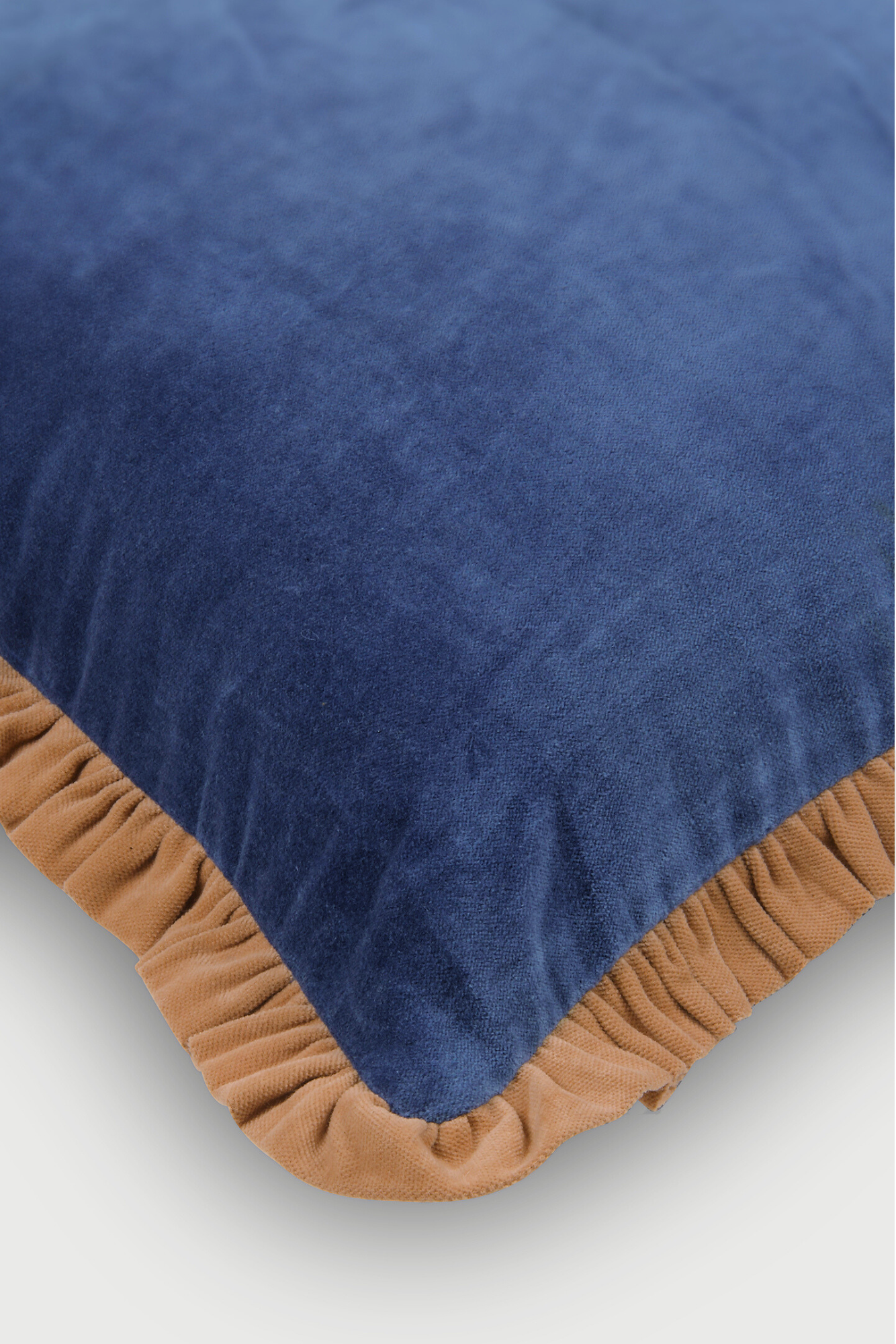 Jasper Ruffle Cobalt Blue Cushion Cover