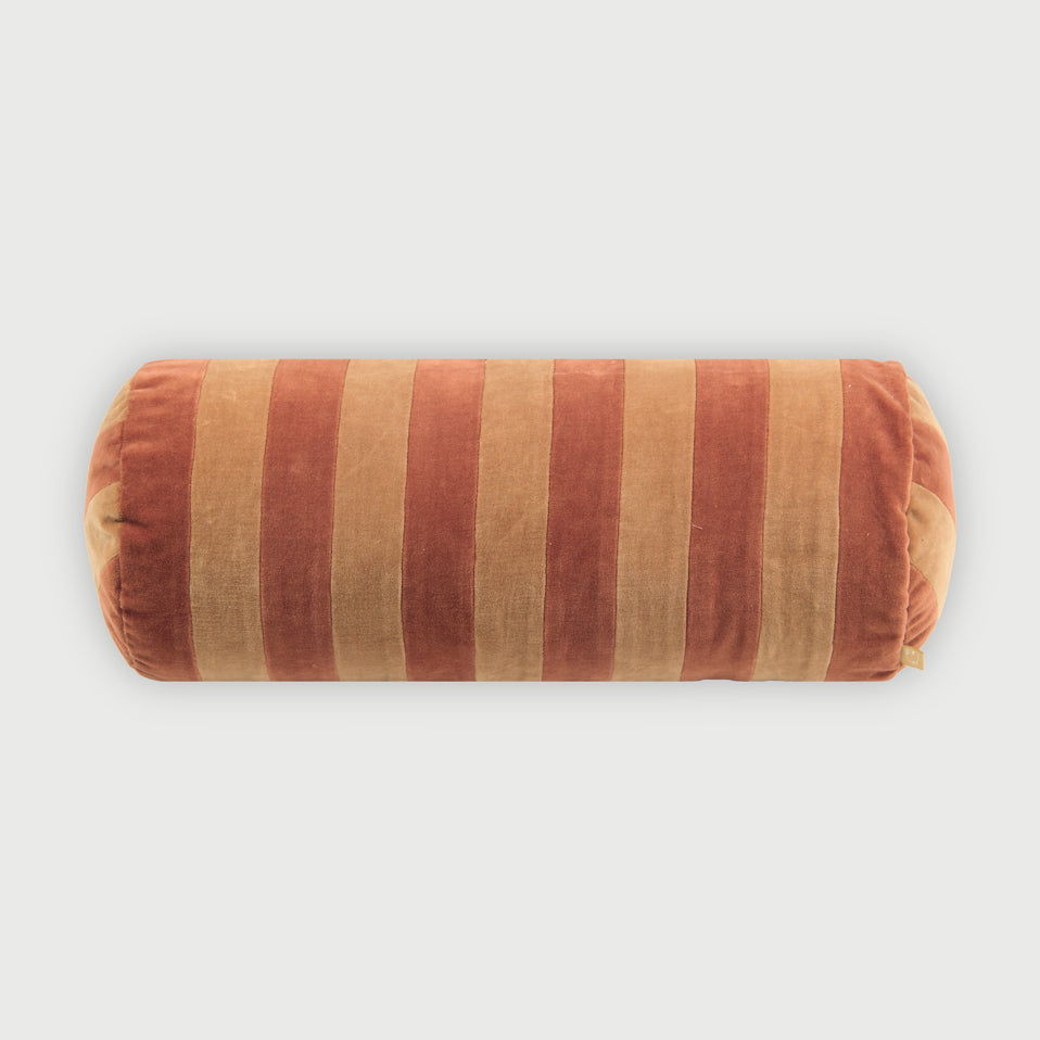 Holly Spice Striped Bolster Cover