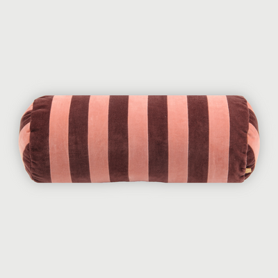 Holly Berry Striped Bolster Cover