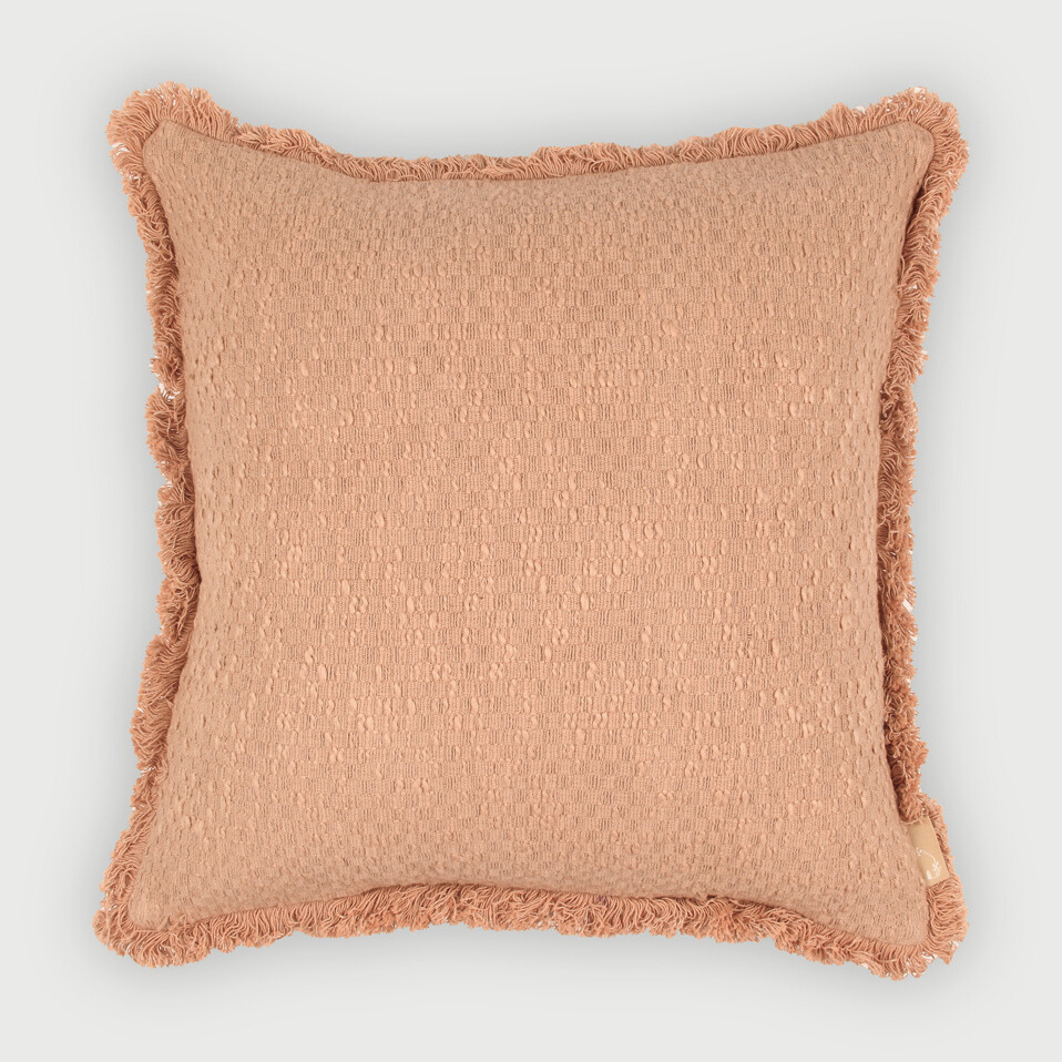 Reed Apricot Slub Cushion Cover