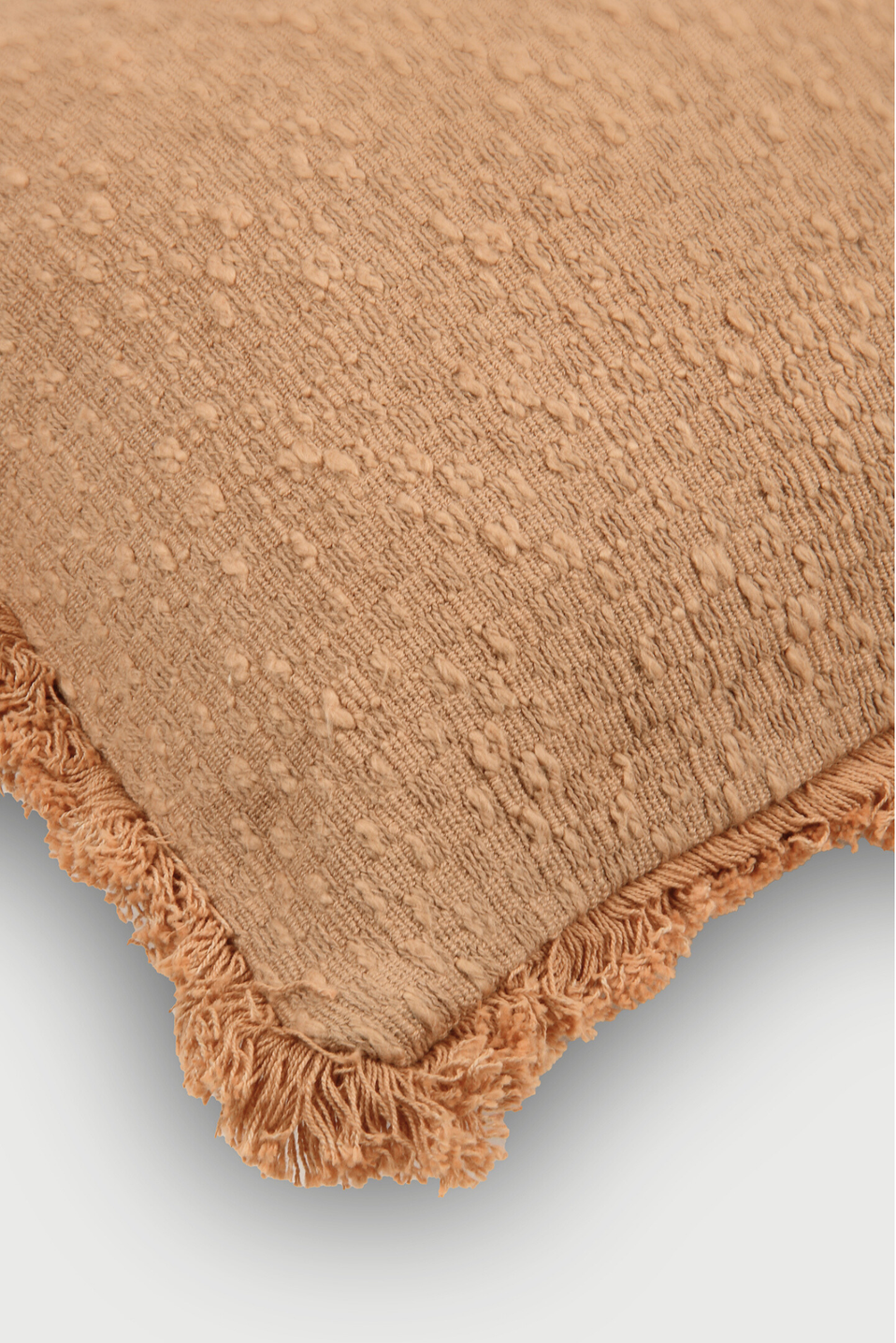Reed Apricot Slub Oblong Cushion Cover