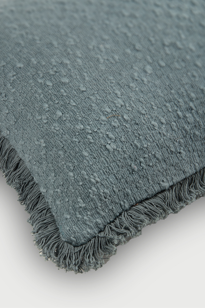 Reed Azure Slub Oblong Cushion Cover