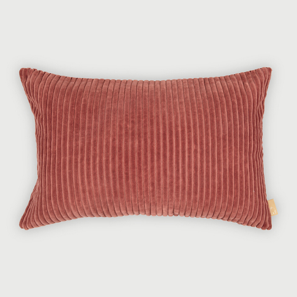 Luna Rhubarb Velvet Oblong Cushion Cover