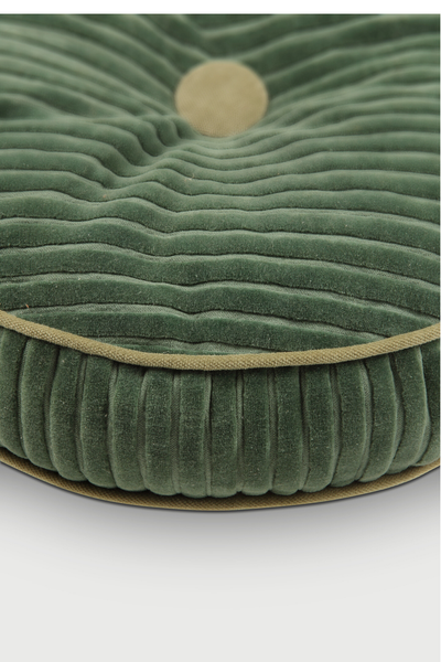 Luna Eucalyptus Velvet Round Cushion