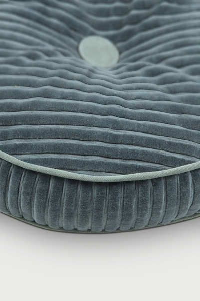 Luna Teal Velvet Round Cushion