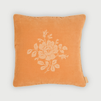 Camellia Melon Cross Stitch Cushion Cover