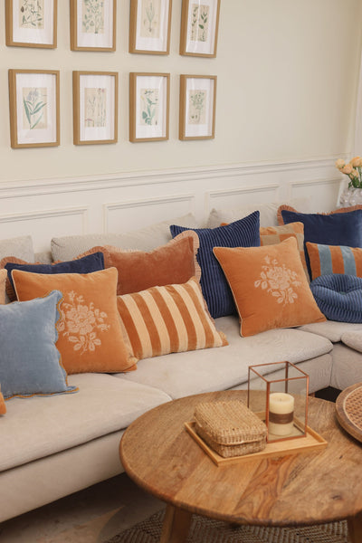 Camellia Melon Cross Stitch Cushion Cover