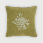 Camellia Olive Cross Stitch Cushion Cover