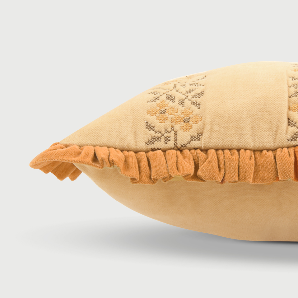 Heather Sunset Cross Stitch Oblong Cushion Cover