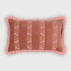 Heather Rhubarb Cross Stitch Oblong Cushion Cover