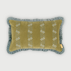 Heather Olive Cross Stitch Oblong Cushion Cover