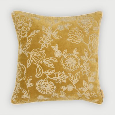 Rosabelle Chintz Deep Ochre Cushion Cover