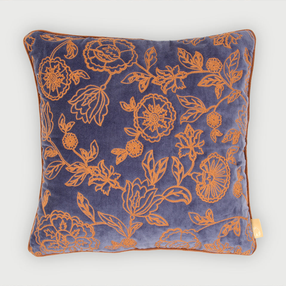 Rosabelle Chintz Cobalt Blue Cushion Cover