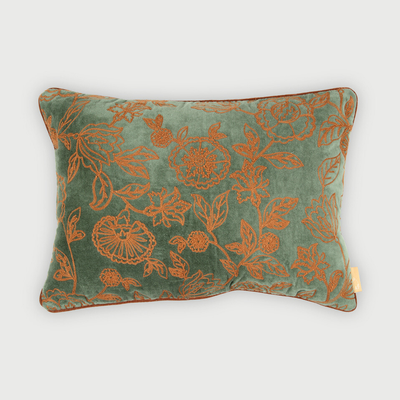 Rosabelle Chintz Eucalyptus Oblong Cushion Cover