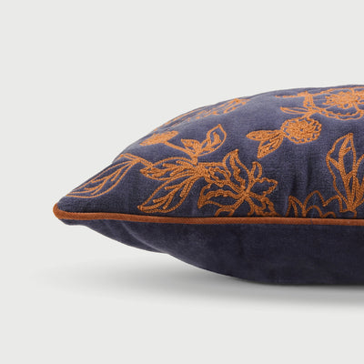 Rosabelle Chintz Cobalt Blue Oblong Cushion Cover