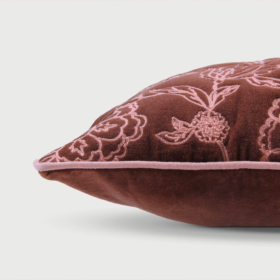 Rosabelle Chintz Berry Oblong Cushion Cover