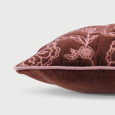 Rosabelle Chintz Berry Oblong Cushion Cover