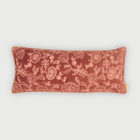 Rosabelle Chintz Rhubarb Lumbar Cushion Cover