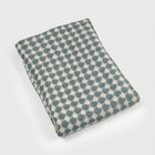 Ivy Teal Cotton Knitted Throw