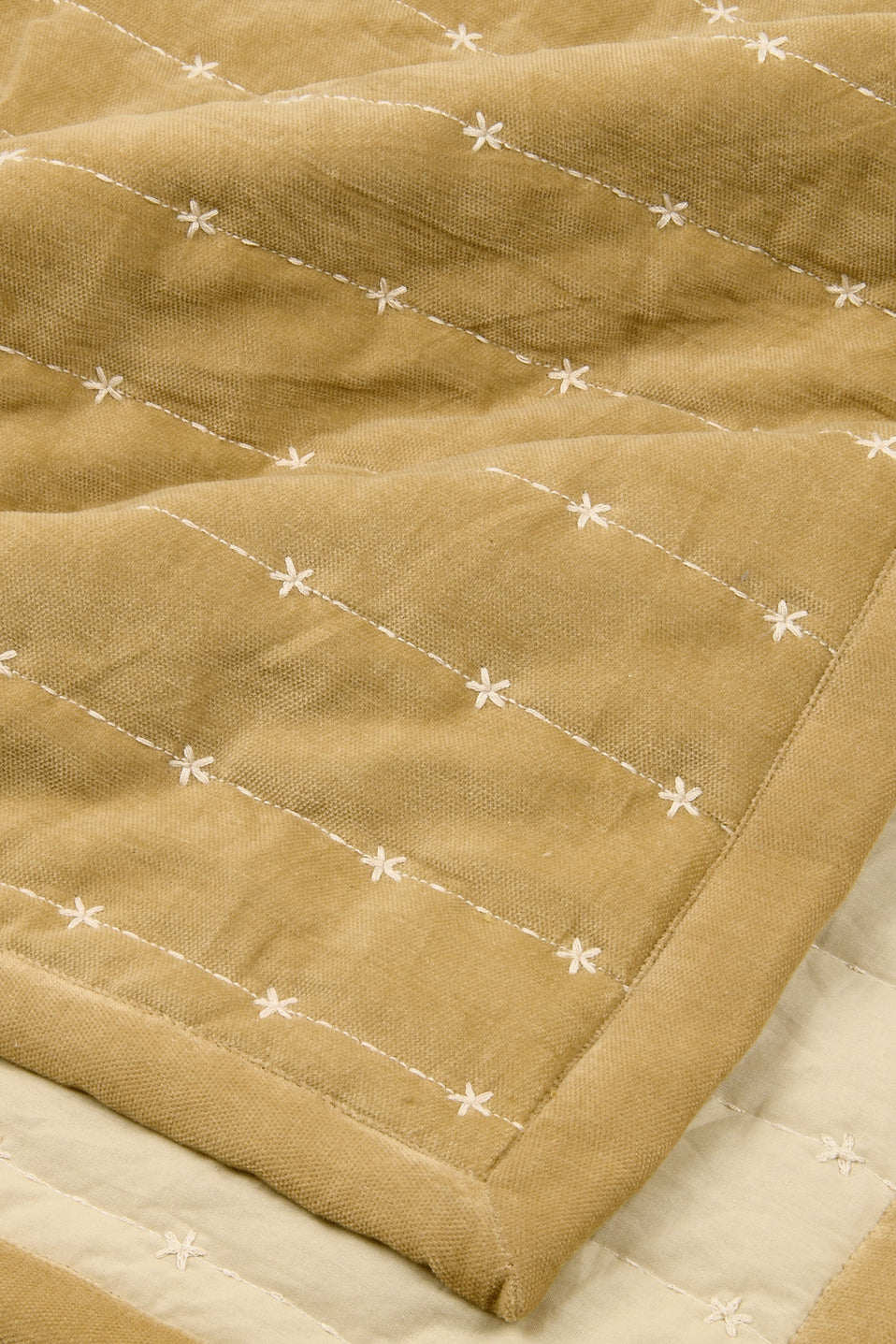 Sitara Sand Velvet Embroidered Quilt