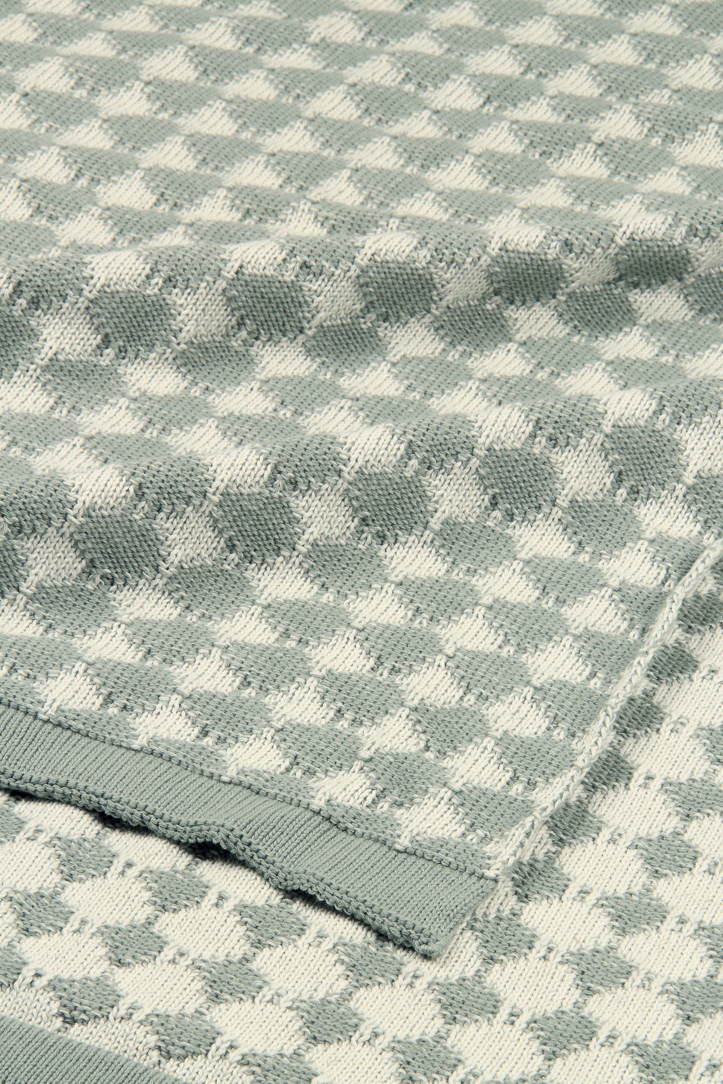 Ivy Sage Cotton Knitted Throw