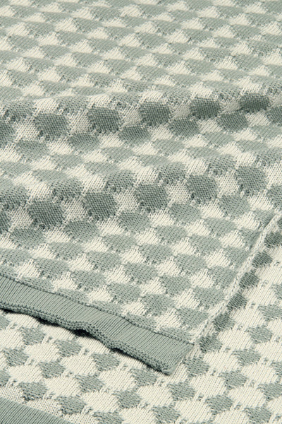 Ivy Sage Cotton Knitted Throw