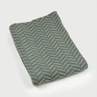 Chevron Duck Egg Cotton Knitted Throw