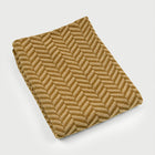 Chevron Ochre Cotton Knitted Throw