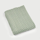Chevron Sage Cotton Knitted Throw