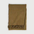 Trail Tan Brown Cotton Throw