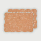 Rosabelle Chintz Spice Scallop Mats-Set of 2